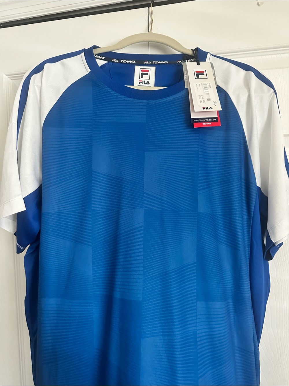 Fila Men’s Blue and White Tennis Jersey